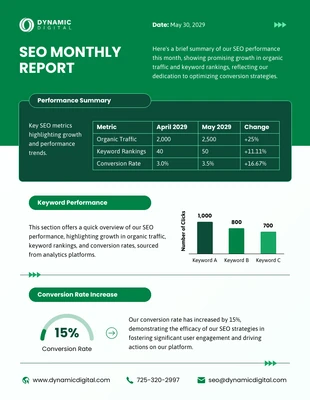 business  Template: SEO Monthly Report Template