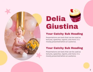 Pink And Yellow Cheerful Playful Illustration Greeting Birthday Presentation - Pagina 2