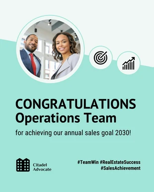 Free accessible Template: Team Achievement LinkedIn Portrait Template