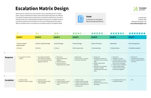 business  Template: Large Escalation Matrix Infographic