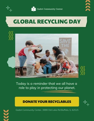 premium  Template: ملصق اليوم العالمي لإعادة التدوير