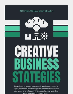 business  Template: Capa icônica de livro criativo de negócios minimalista