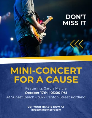 Free  Template: Blue Modern Mini-Concert Flyer