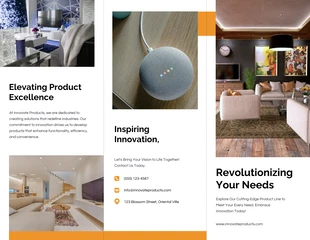 premium  Template: Clean Minimalist Simple Product Tri-fold Brochure