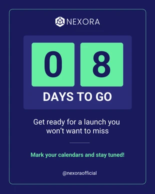Free  Template: Plantilla de publicación en Facebook para la cuenta regresiva del lanzamiento