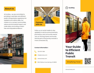 premium  Template: Public Transit Information Brochure