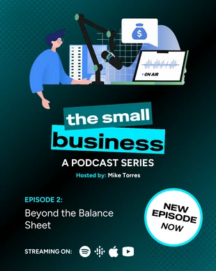 Free  Template: Neue Folge des Small Business Podcasts auf Instagram veröffentlicht