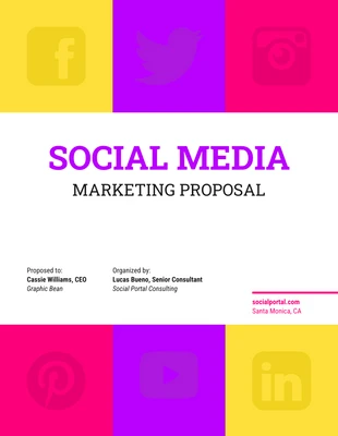 Free  Template: Bold Social Media Consulting Proposal (en anglais)