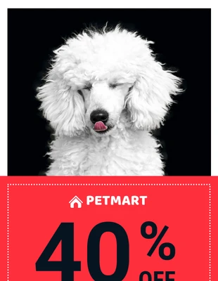 Free  Template: Red Dog Grooming Voucher Coupon