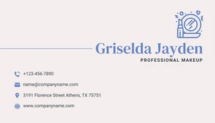 Beige And Blue Simple Aesthetic Make-Up Artist Business Card - Pagina 2