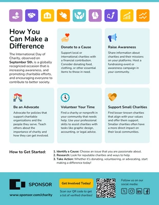 premium interactive Template: Informational Company Charity Nonprofit Infographic