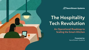 Free  Template: نموذج عرض تقديمي رئيسي حول تكنولوجيا الضيافة