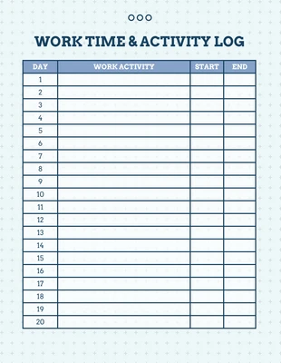 Free  Template: Baby Blue Simple Work Time Schedule Template