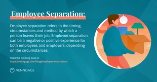 Free  Template: Employee Separation LinkedIn Post