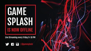 Free  Template: Abstract Twitch Offline YouTube Banner
