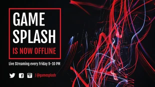 Free  Template: Abstraktes Twitch Offline YouTube Banner