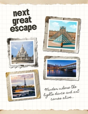 premium  Template: Tableau de vision de voyage
