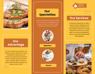 Yellow and Orange Restaurant Tri-fold Brochure - صفحة 2