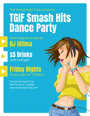 premium  Template: Volantino dell'evento TGIF Music Night Club