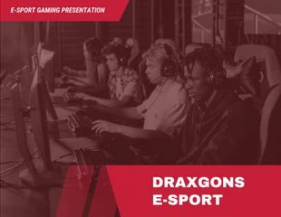 Free  Template: Red And White Minimalist Modern Professional Esport Game Presentation