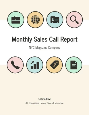 Simple Vintage Sales Call Report