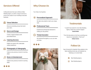 Simple Gold Wedding Tri-fold Brochure - Página 2