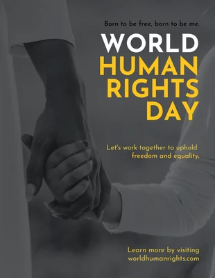 Free  Template: Holding Hands Human Rights Posters