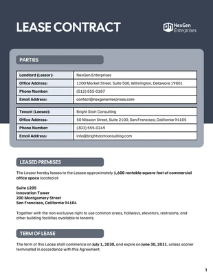 Free interactive Template: Plantilla de contrato de arrendamiento gratuita