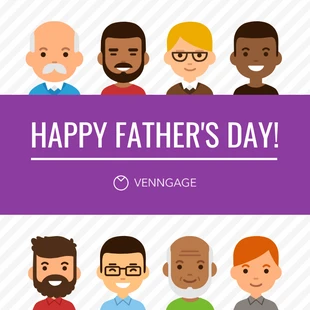 Free  Template: Simple Happy Father's Day Instagram Post