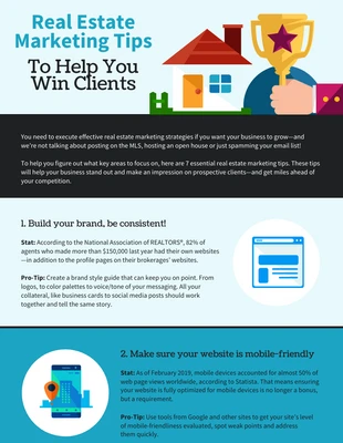 business  Template: Blue Real Estate Marketing Infographic