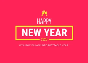 Free  Template: Cartão de feliz ano novo