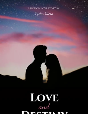 Free  Template: Schwarzes E-Book-Cover für einfache Liebesgeschichten