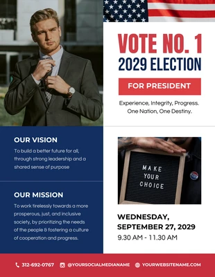 Free  Template: Presidential Election Flyer Template
