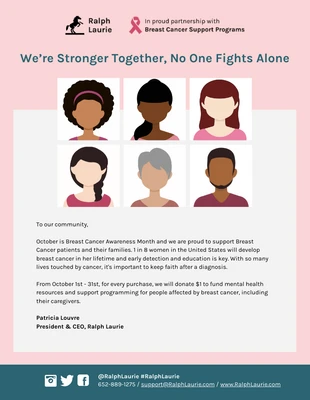 Free and accessible Template: Boletim informativo sobre câncer de mama