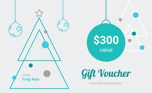 premium  Template: Cheque regalo de Navidad de Triángulos Modernos