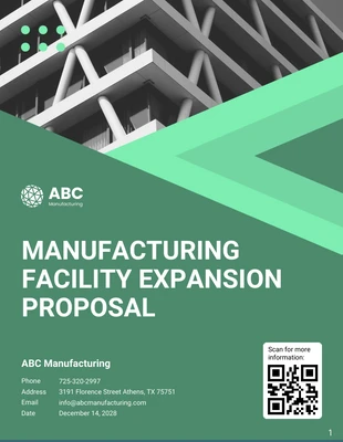 premium  Template: Manufacturing Facility Expansion Proposal