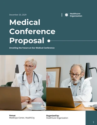 business  Template: Green Tosca and White Clean Medical Conference Proposal
