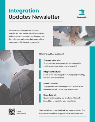 business  Template: Integration Updates Newsletter