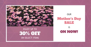Free  Template: Violet Sale Mother's Day Facebook Post