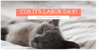 Free  Template: Sleepy Labor Day Facebook Post