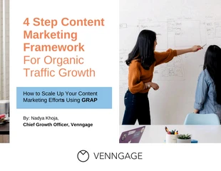 premium  Template: EBook 4 Steps Content Marketing Organic Traffic (4 etapas do marketing de conteúdo para tráfego orgânico)