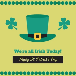 Free  Template: Post Instagram de la Saint-Patrick irlandaise