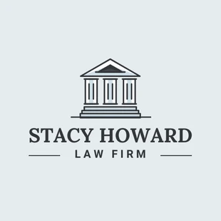 premium  Template: Logotipo visual de bufete de abogados