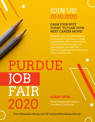 premium  Template: Graphic Job Fair Business Flyer