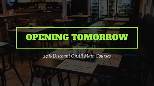 Free  Template: Lime Green Restaurante Blog Banner