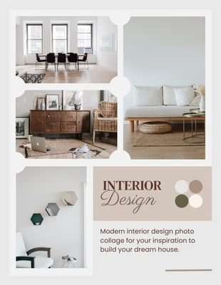 Free  Template: Design de interiores elegante bege