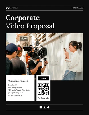 business  Template: Modelo de proposta de vídeo corporativo