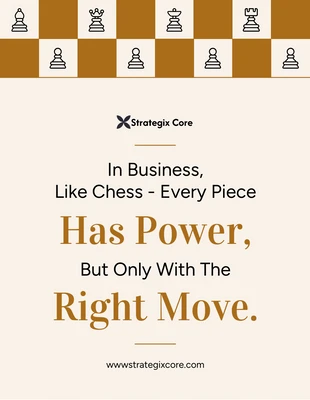 business  Template: Strategische Business-Motivationsposter-Vorlage