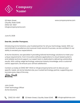 Gradient Modern Professional Promotion Letters