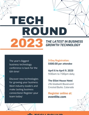 A4 Business Technology Event Poster